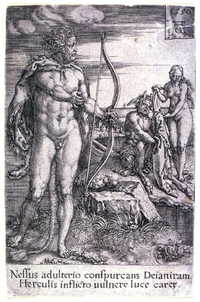 Hercules and the Centaur Nessus by Heinrich Aldegrever
